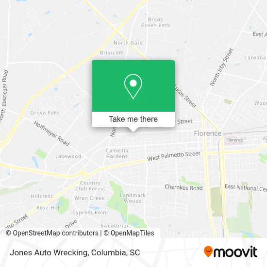 Jones Auto Wrecking map
