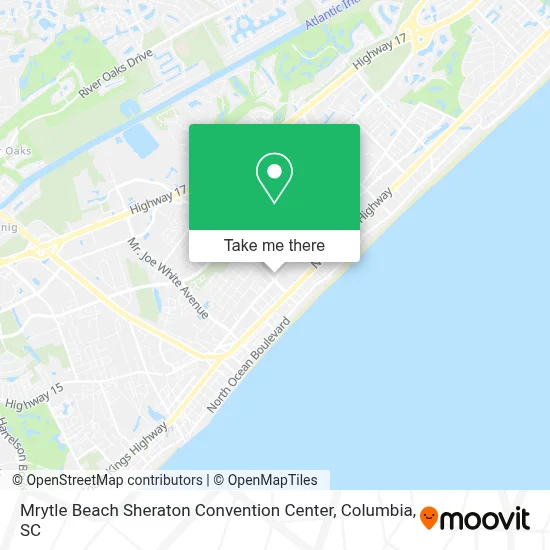 Mrytle Beach Sheraton Convention Center map