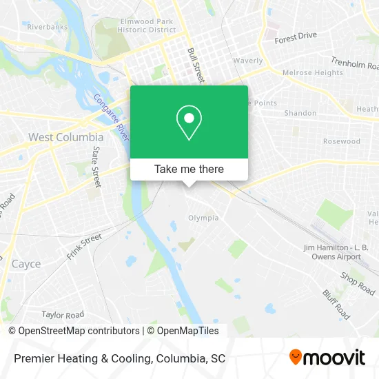 Premier Heating & Cooling map