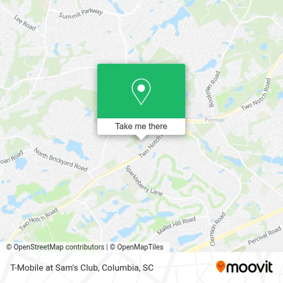 T-Mobile at Sam's Club map