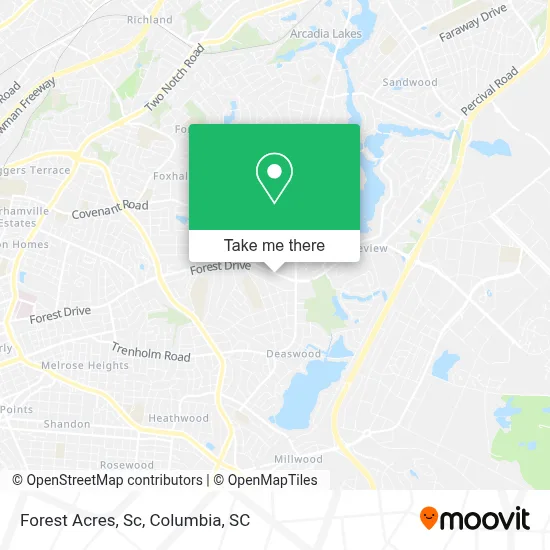 Forest Acres, Sc map