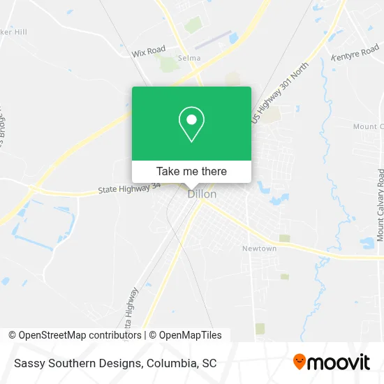 Sassy Southern Designs map