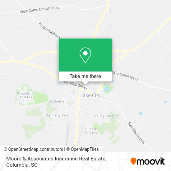 Moore & Associates Insurance Real Estate map