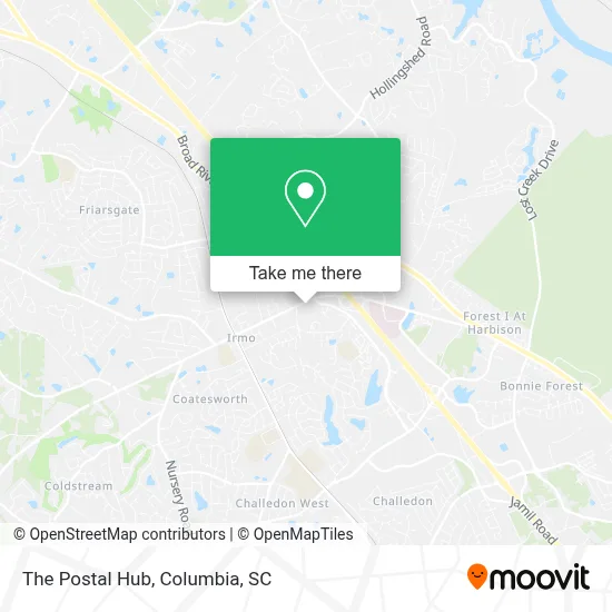 The Postal Hub map