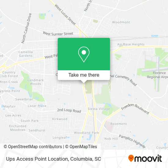 Ups Access Point Location map