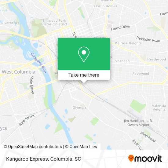 Kangaroo Express map