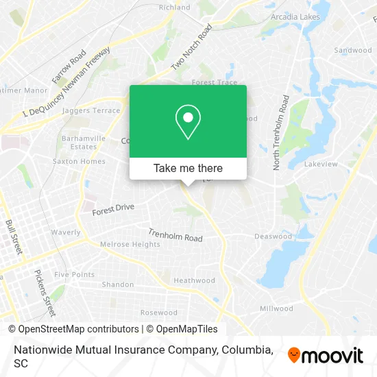 Nationwide Mutual Insurance Company map