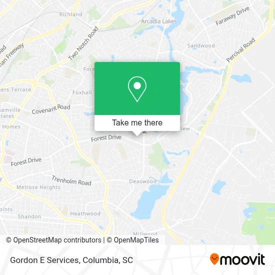 Gordon E Services map