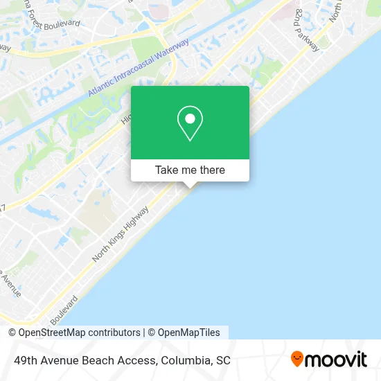 49th Avenue Beach Access map