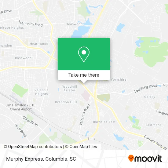 Murphy Express map