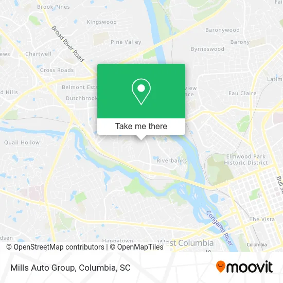 Mills Auto Group map