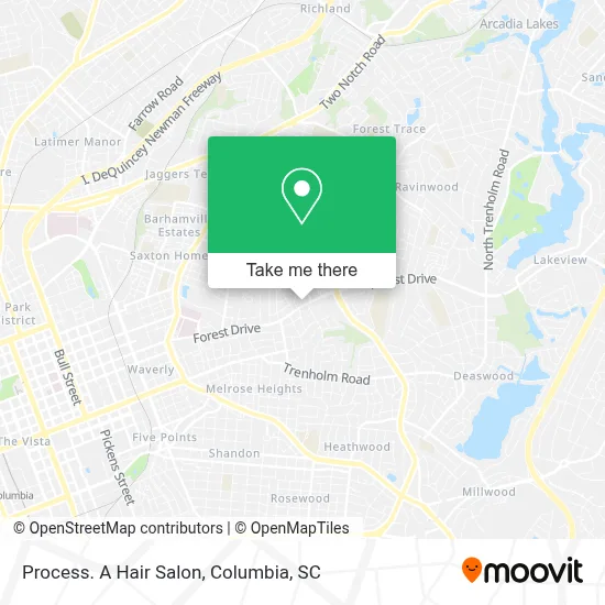 Process. A Hair Salon map