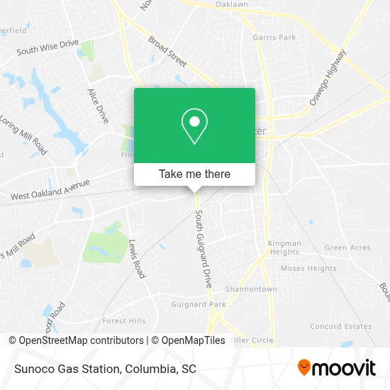 Sunoco Gas Station map