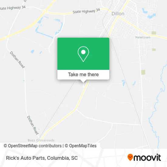 Rick's Auto Parts map