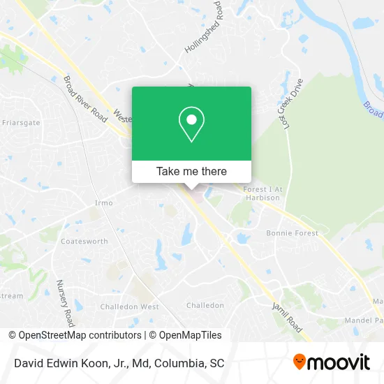 David Edwin Koon, Jr., Md map
