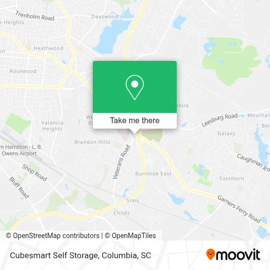 Cubesmart Self Storage map