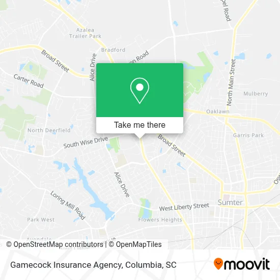 Gamecock Insurance Agency map