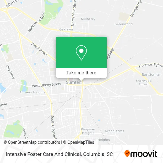 Intensive Foster Care And Clinical map