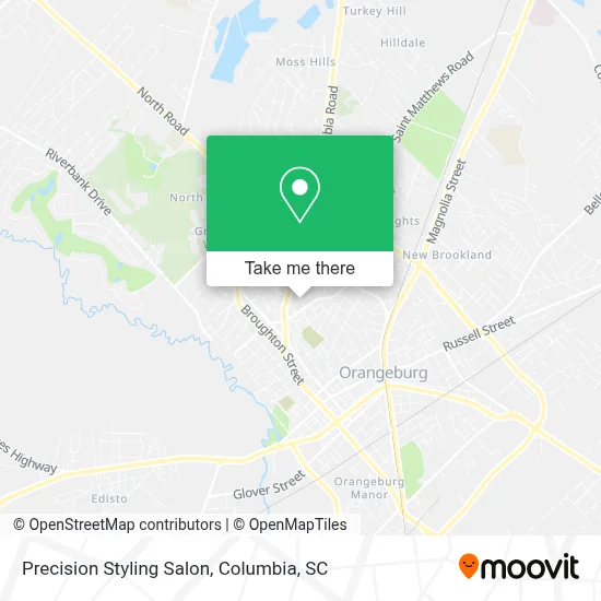 Precision Styling Salon map