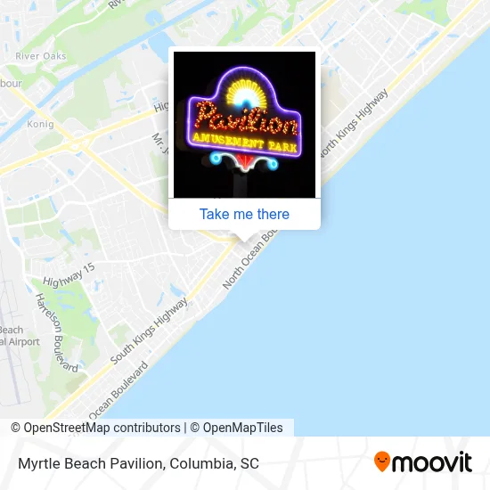 Myrtle Beach Pavilion map
