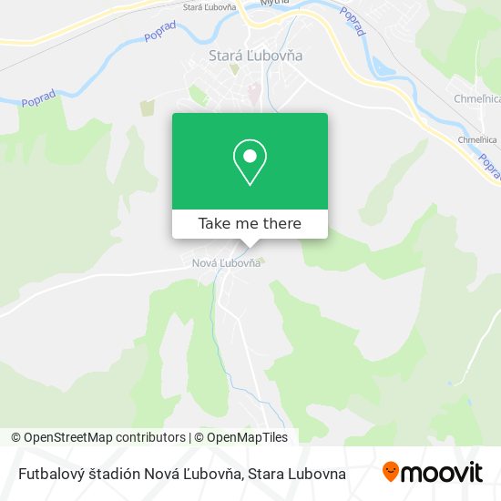 Futbalový štadión Nová Ľubovňa map