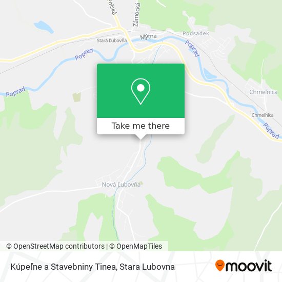 Kúpeľne a Stavebniny Tinea map