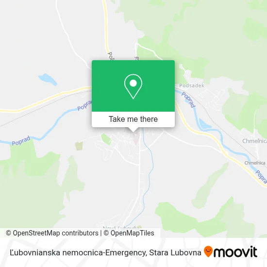 Ľubovnianska nemocnica-Emergency map