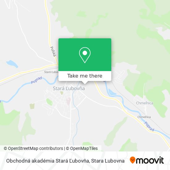 Obchodná akadémia Stará Ľubovňa map