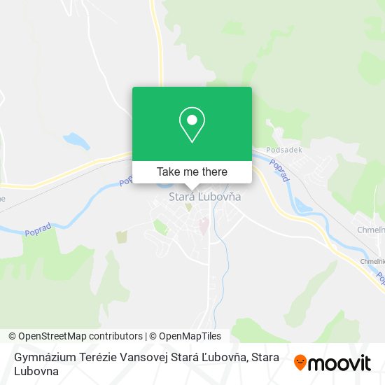 Gymnázium Terézie Vansovej Stará Ľubovňa map