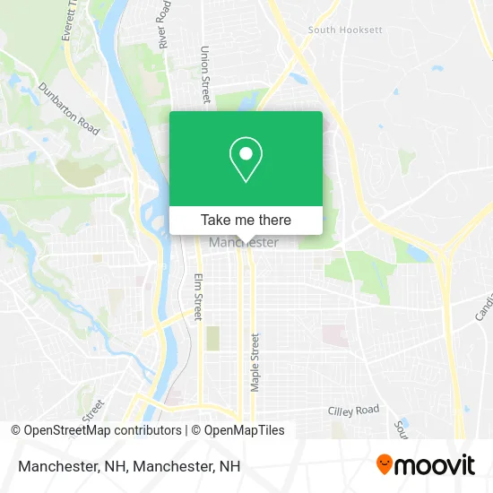 Manchester, NH map