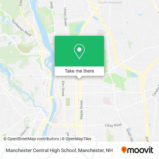 Manchester Central High School map