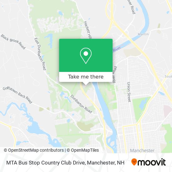 MTA Bus Stop Country Club Drive map