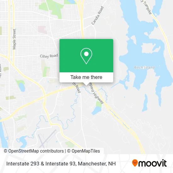 Interstate 293 & Interstate 93 map