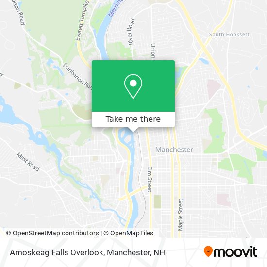 Amoskeag Falls Overlook map