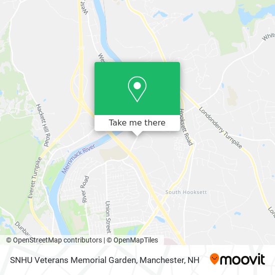 SNHU Veterans Memorial Garden map