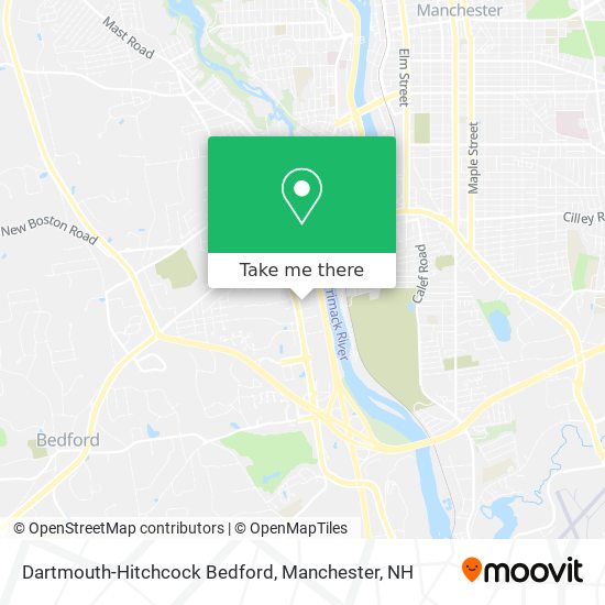 Dartmouth-Hitchcock Bedford map