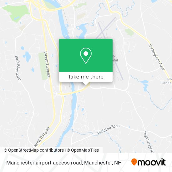 Mapa de Manchester airport access road