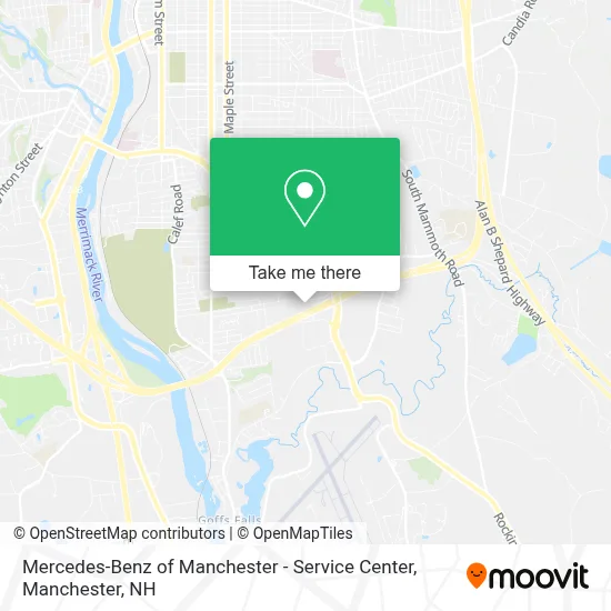 Mercedes-Benz of Manchester - Service Center map