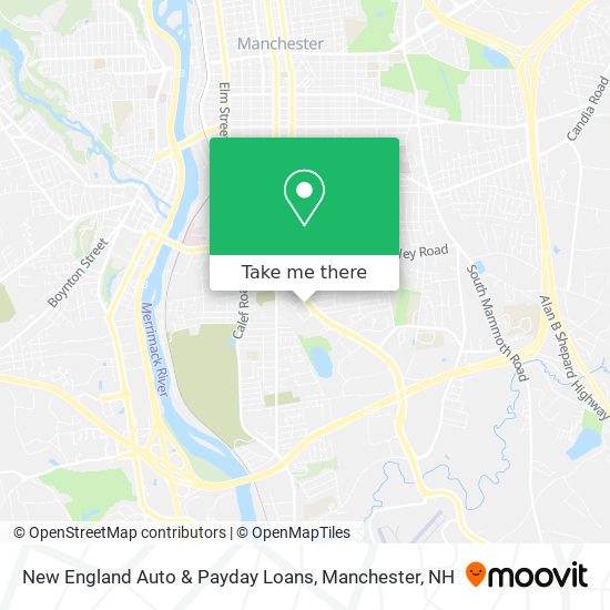 New England Auto & Payday Loans map