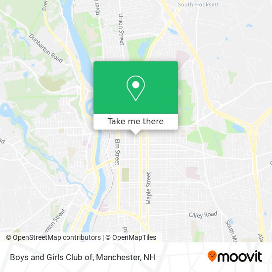 Boys and Girls Club of map