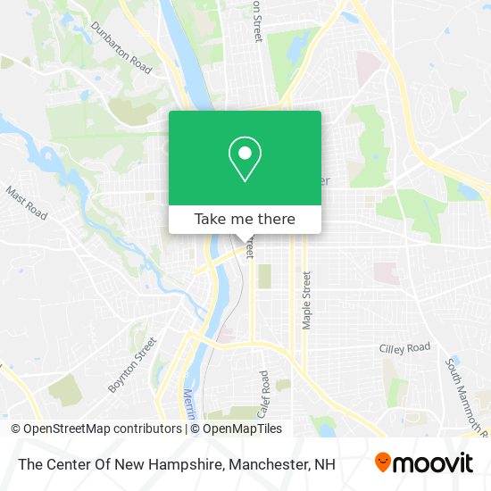 The Center Of New Hampshire map
