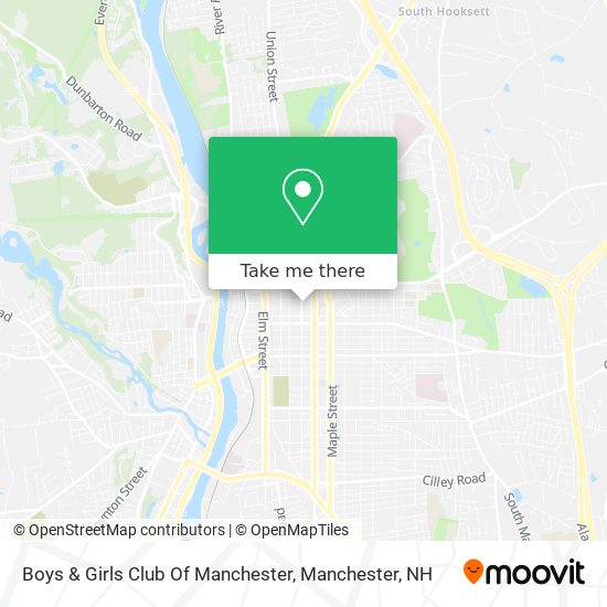 Mapa de Boys & Girls Club Of Manchester