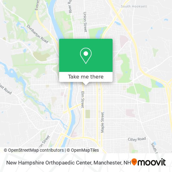 Mapa de New Hampshire Orthopaedic Center