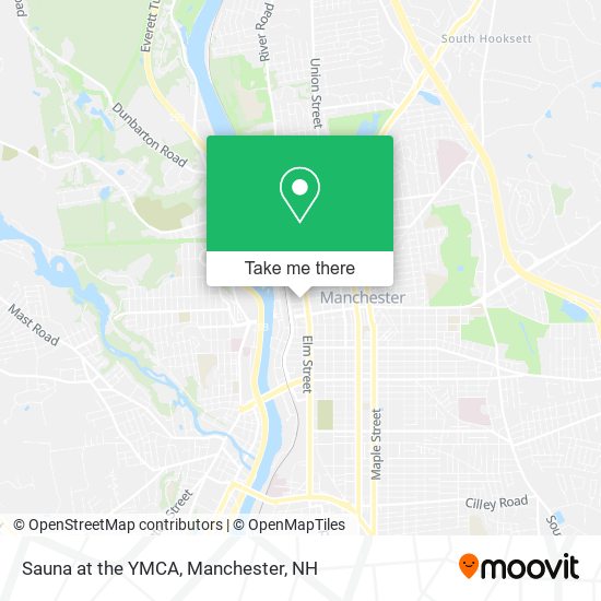 Sauna at the YMCA map