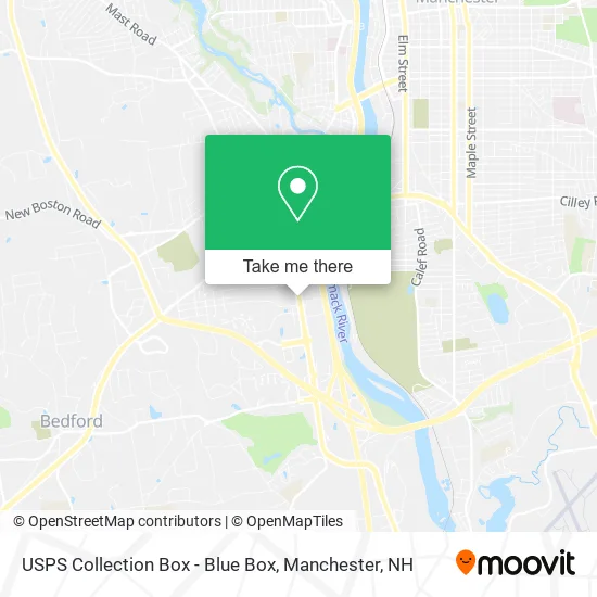 USPS Collection Box - Blue Box map