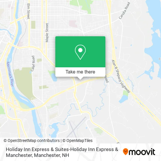 Mapa de Holiday Inn Express & Suites-Holiday Inn Express & Manchester
