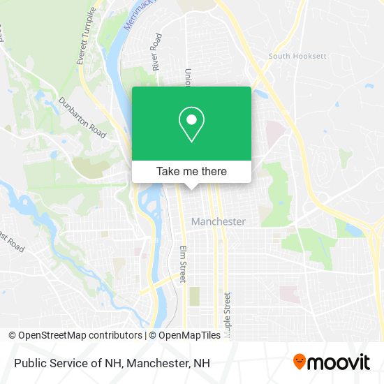 Public Service of NH map