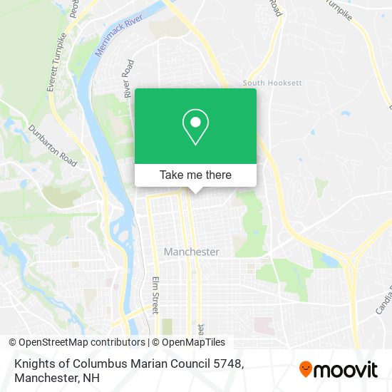 Knights of Columbus Marian Council 5748 map