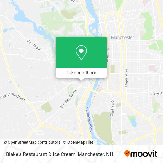 Mapa de Blake's Restaurant & Ice Cream