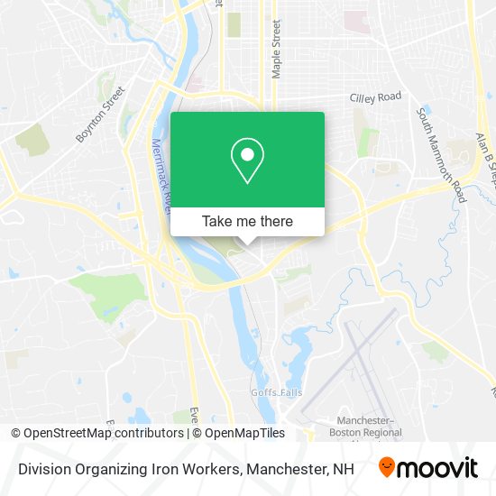 Division Organizing Iron Workers map